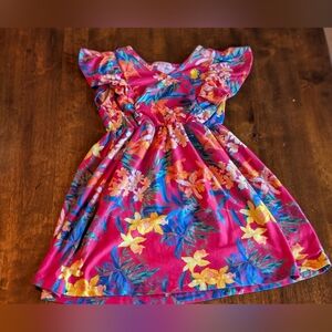 Tommy Bahama Pineapple Floral Dress/ Size Girl 3T
